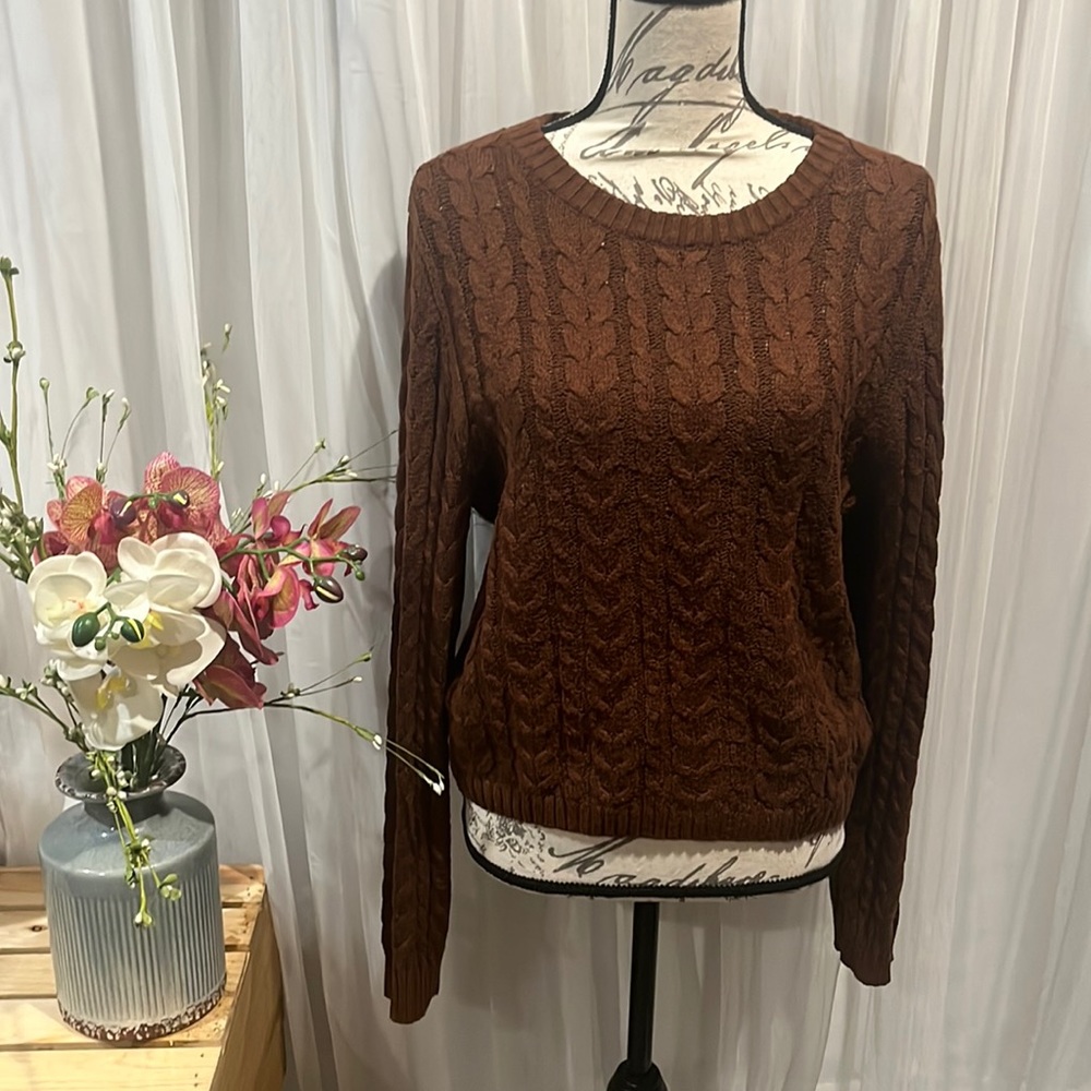 The brand is American eagle in XL color brown, runs small
